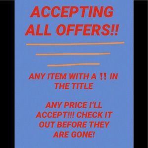ACCEPTING ALL OFFERS WITH A ‼️ IN TITLE